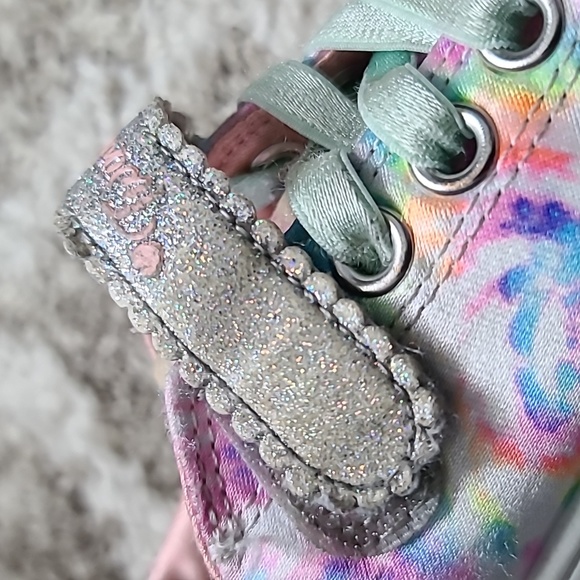 4 for $28 - Skechers Twinkle Toes Toddler Girls Size 6 Tie-Dye Satin Light-Up - Picture 3 of 12